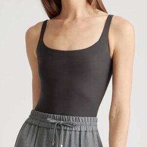 Quince Second Skin Square Neck Tank Bodysuit